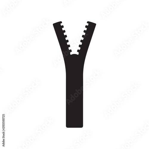 Zipper. Closed and open zip icon Vector illustration