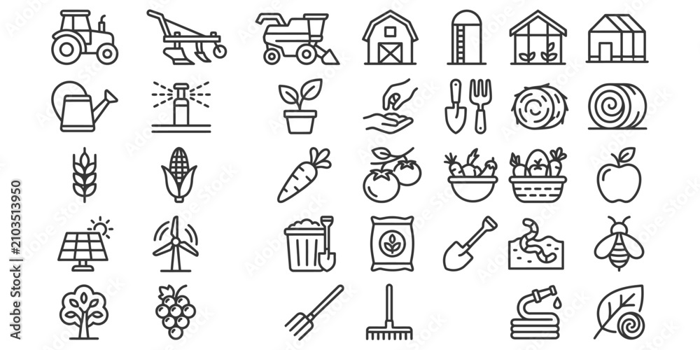 Fototapeta premium Green Lightning Bolt Icons Collection.