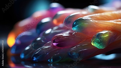 colorful abstract liquid blobs macro texture background