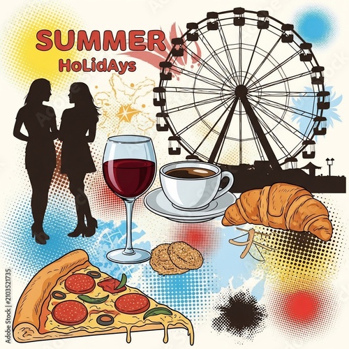 Crimson Sip, Golden Delight, Summertime's Whimsical Bloom.