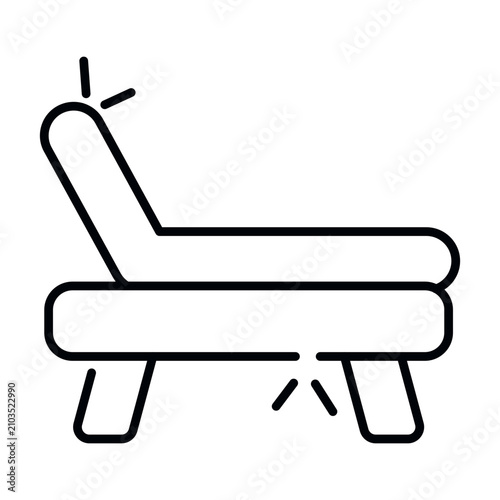 Modern design icon of sunbed 
