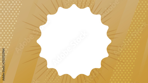 Mustard autumn sale badge frame background with copy space マスタードカラーのオータムセール用フレーム背景素材