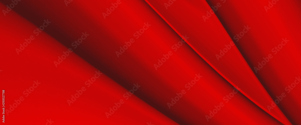 Fototapeta premium abstract red background wavy fold layer that has an elegant 3d red gradient transition