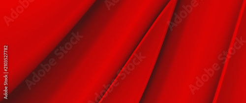 Fotografía abstract red background wavy fold layer that has an elegant 3d red gradient tran