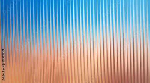 Abstract vertical lines background. Modern gradient texture with blue and orange stripes.