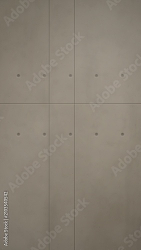 Φωτογραφία Concrete wall with grid pattern and circular indentations