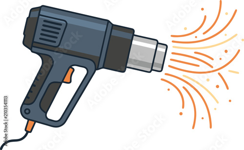 Konstfotografi Electric heat gun industrial tool illustration with electric industrial maintena