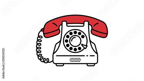 Foto Vintage Rotary Dial Telephone Illustration