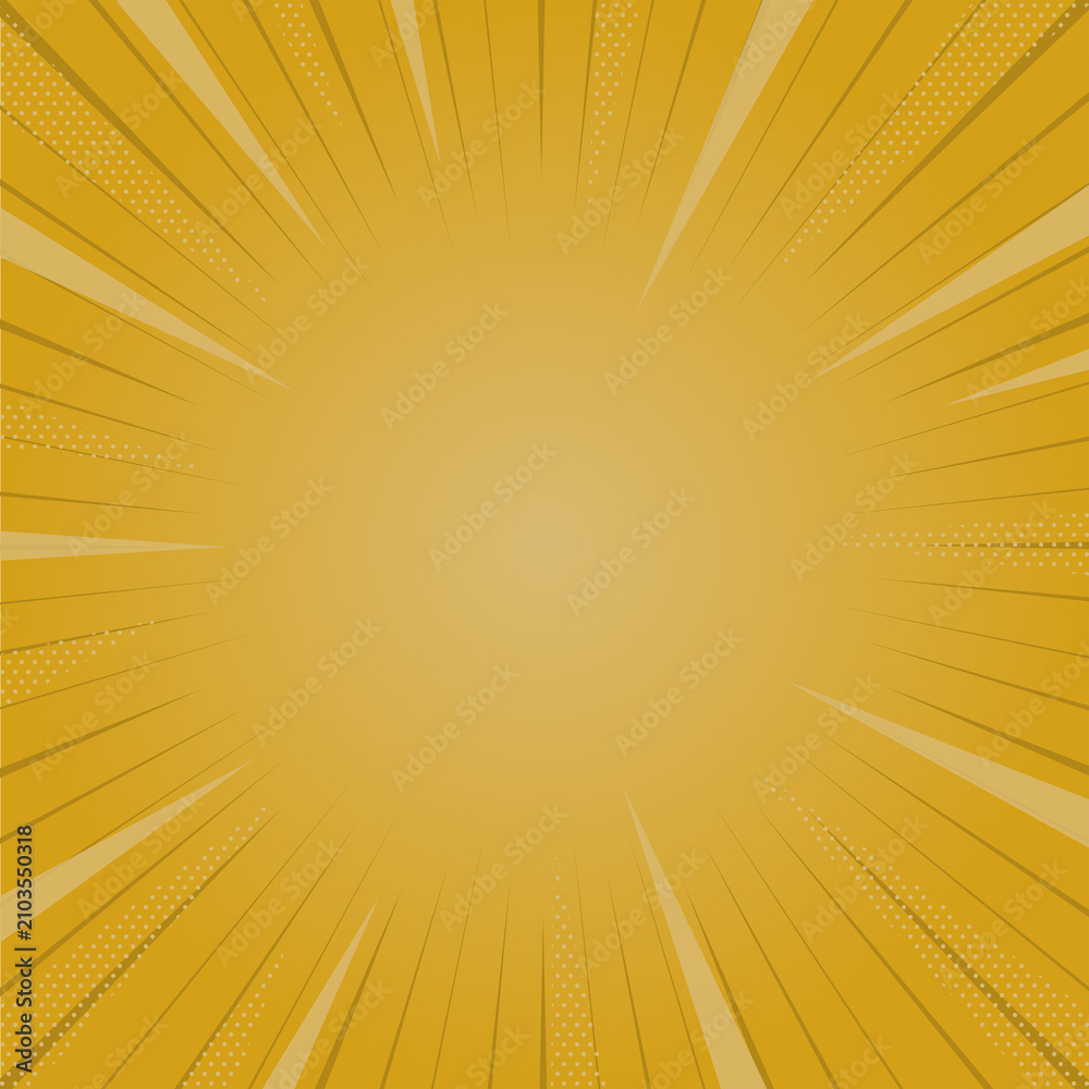 Obraz premium Mustard Sunburst Radial Background for Autumn Promotion, マスタード 放射線 背景