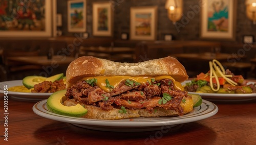 A pork sandwich is a well-liked and tasty option that highlights pork as the primary ingredient.