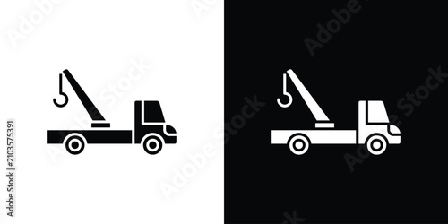 Foto Tow truck icon vector logos set
