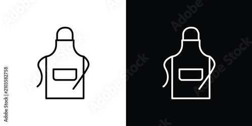 Canvastavla Apron icon outline elements series