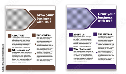 Foto Business Leaflet Brochure Flyer Template Design Set