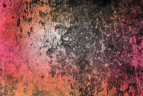 Konstfotografi Textured surface with peeling blue paint