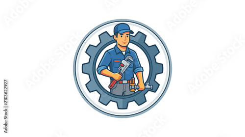 Mechanic with a socket wrench.