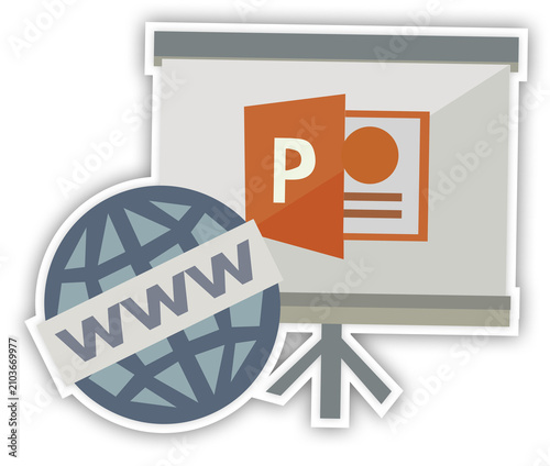 Принти на полотні Business Presentation Low Poly Illustration – PowerPoint Slide and Web Technolog