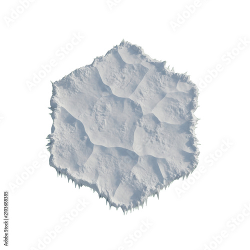 Abstract Icy Surface with Sharp Frozen Edges