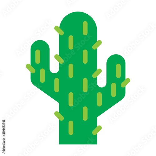 Cactus tree plant logo design vector flat icon