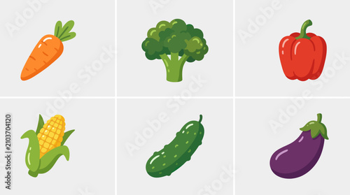 Healthy vegetables assortment flat design