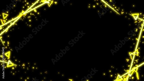 Yellow Neon Laser Frame Background Image