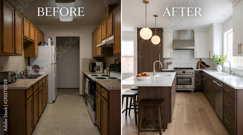 Kitchen Renovation Before and After: Old to Modern Home Improvement Makeover