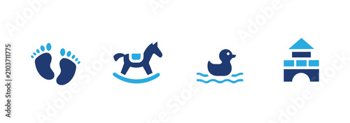 Fotografi Baby icon set