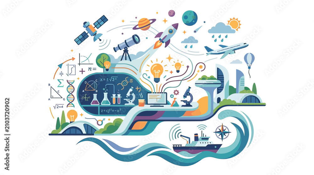Naklejka premium Advancing Human Progress Through Modern Innovative Technology and Global Digital Network Connection