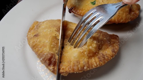 Fresh Chicken, Spinach and cheese empanadas from Peru