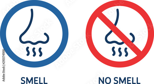 Quadro su tela Smell icons clarify the presence or absence of odors for product labeling and testing studies