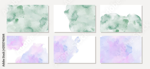 Foto multipurpose abstract green purple and pink watercolor background