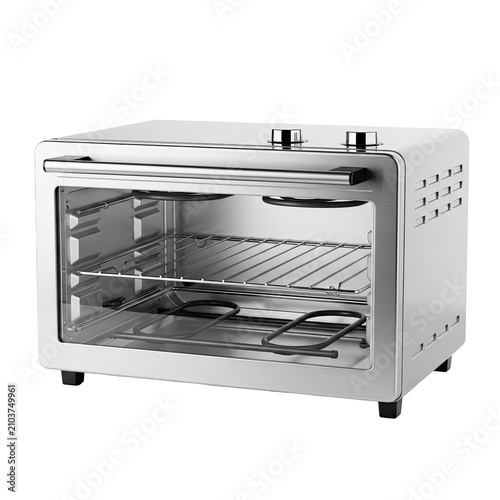 Modern Stainless Steel Electric Countertop Toaster Oven for Kitchen.