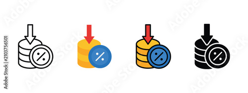 Tableau sur toile Tax Exemption Icon for Income Tax Relief and Financial Compliance