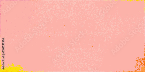 Tableau sur toile grainy texture on pink background with yellow orange wavy edges waves retro vibe