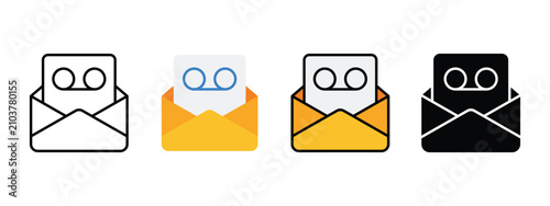 Voicemail Icon for Business Communication and Remote Team Messaging