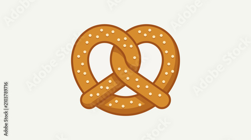 Golden brown pretzel snack with white seed topping