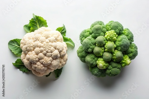 Aromatic Cauliflower and Vibrant Broccoli, Freshly Harvested and Ready for Culinary Delights