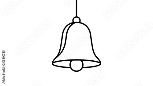 Simple bell icon on white background.