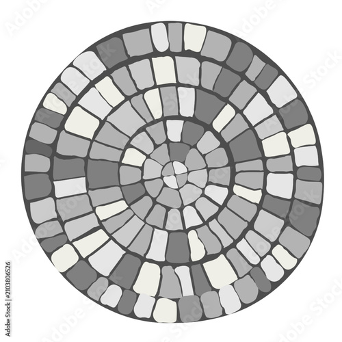 Obraz na płótnie Ancient Circular Roman, Mediterranean, Greek Mosaic pattern