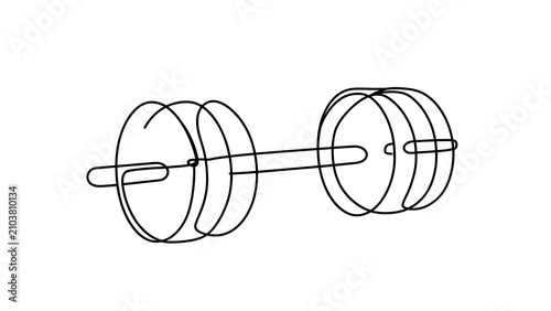 Two wooden barrels connected by a rod white background.