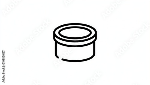 Obraz na płótnie Empty canister icon on white background.