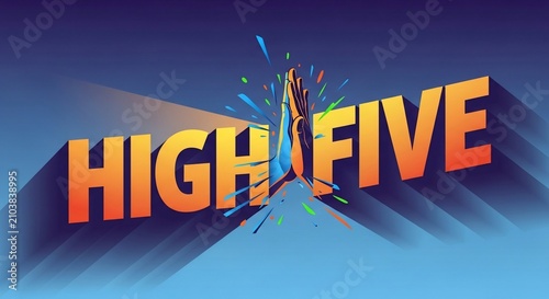 Explosion of Joy: A Vibrant Digital Illustration of Triumph