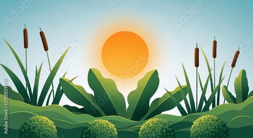 Dawn's Embrace: Verdant Hope Unfurling