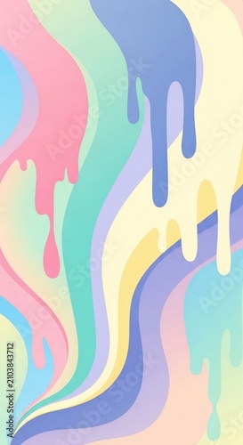Pastel Drip Fantasy: A Dreamy Watercolor Swirl
