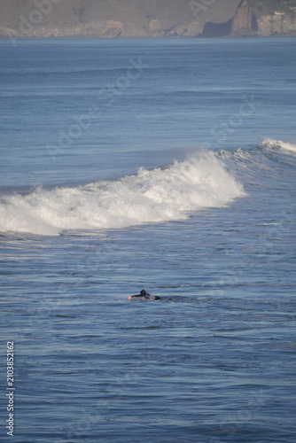 Pacific waves New Brighton beach in Christchurch, Aotearoa New Zealand
