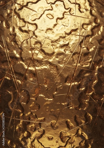 Gilded Ripples: A Liquid Metal Dreamscape