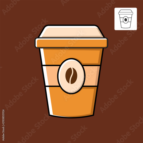 Graphic Cup Of Coffee Vector Illustration For Your Design