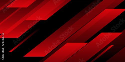 red background with abstract square shape, dynamic and sport banner concept.