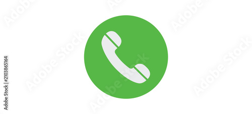 Accept phone symbol in Transparent Background. Green phone icon. Accept symbol in green circle. Transparent PNG