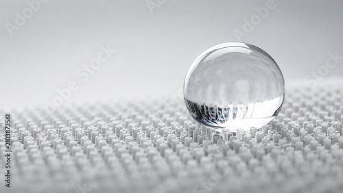 Macro Water Droplet on Microstructured Surface with Copy Space