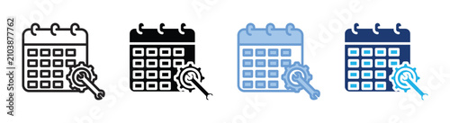 Canvastavla Schedule icon set multiple style collection